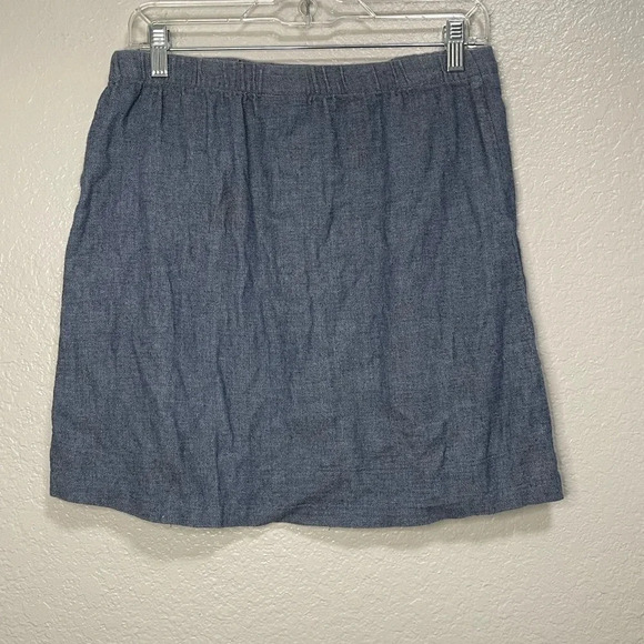 J.Jill Denim Women’s Side Pocket Elastic Waist 100% Cotton  Skirt Size XS - Picture 4 of 5